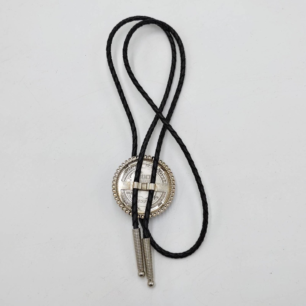 1973 National Scout Jamboree Silver BSA Braided Necklace Adjustable 16" NEW - Picture 5 of 5